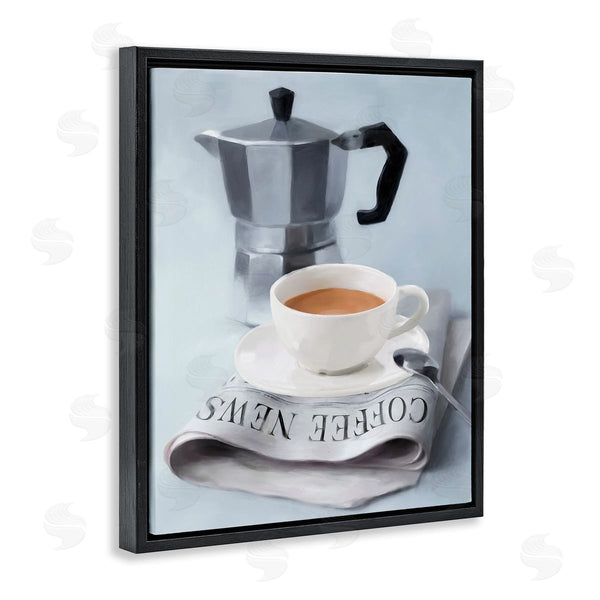 Stupell Industries Carol Robinson | Espresso Coffee & Newspaper