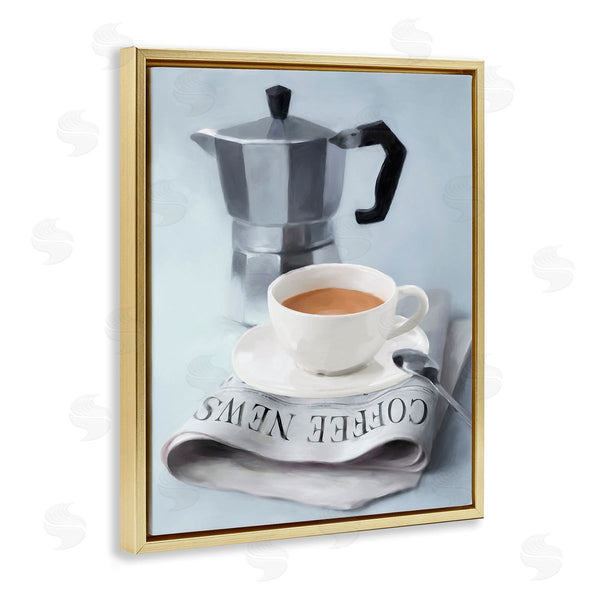 Stupell Industries Carol Robinson | Espresso Coffee & Newspaper