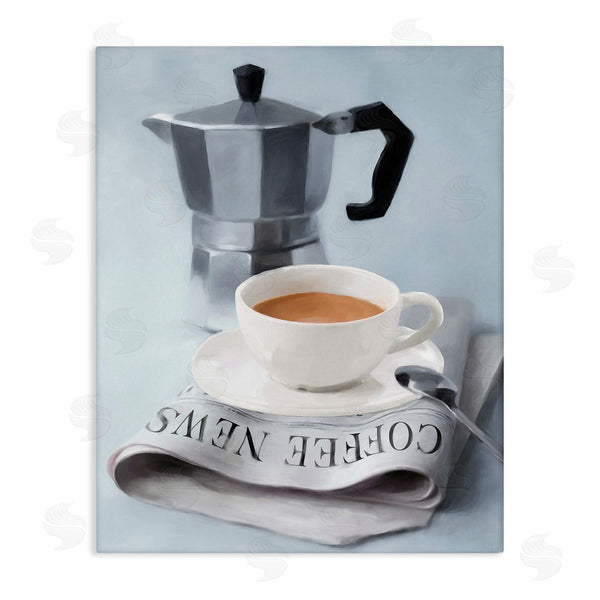 stupell industries Carol Robinson | Espresso Coffee & Newspaper