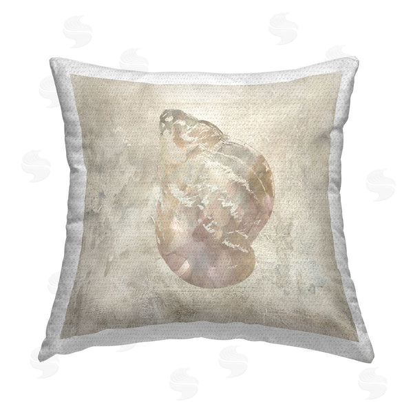 Stupell Industries Carol Robinson | Faded Seashell Illusion Printed Throw Pillow