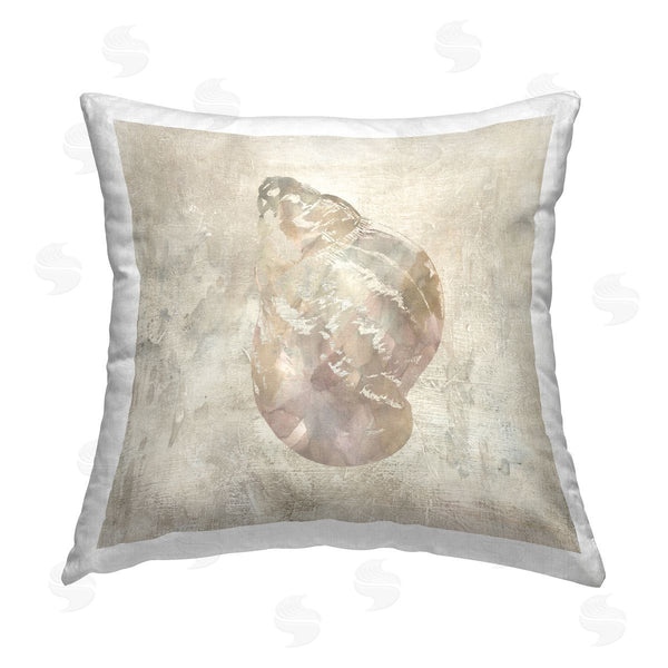 stupell industries Carol Robinson | Faded Seashell Illusion Printed Throw Pillow