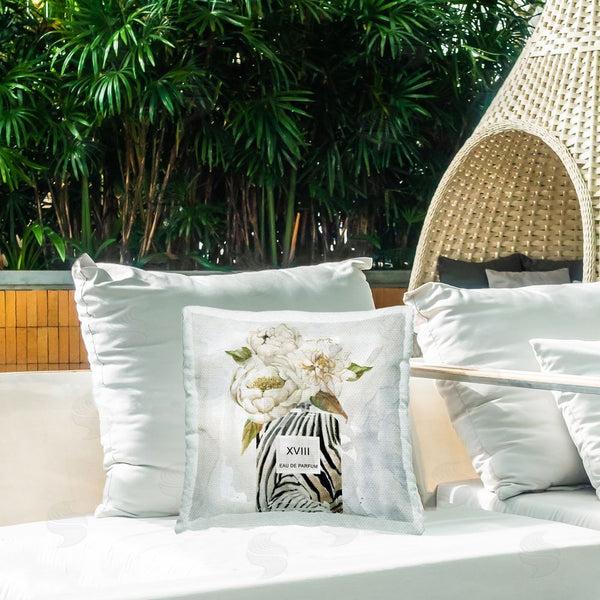 Stupell Industries Carol Robinson | Feminine Blossoms Perfume Printed Throw Pillow