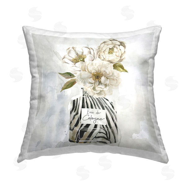 stupell industries Carol Robinson | Feminine Perfume Bouquet Printed Throw Pillow