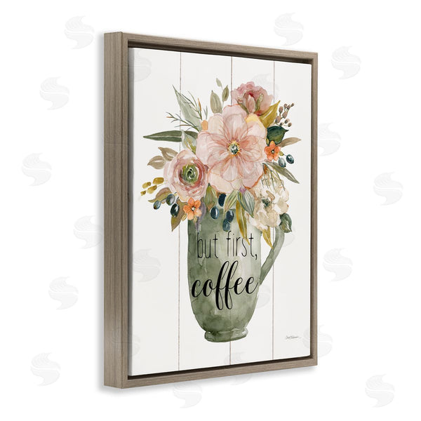 Stupell Industries Carol Robinson | First Coffee Floral Mug
