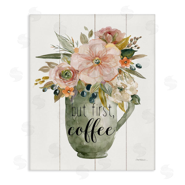 stupell industries Carol Robinson | First Coffee Floral Mug
