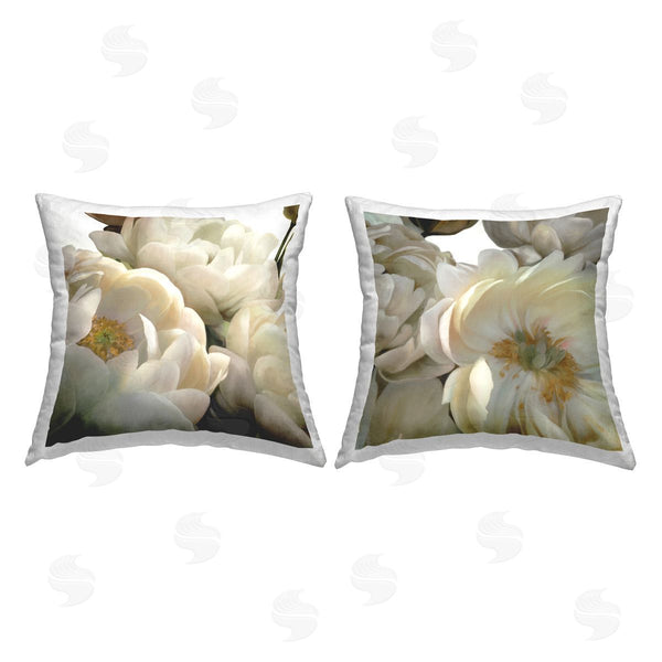 stupell industries Carol Robinson | Floral Blossom Shadows Printed Throw Pillow Set