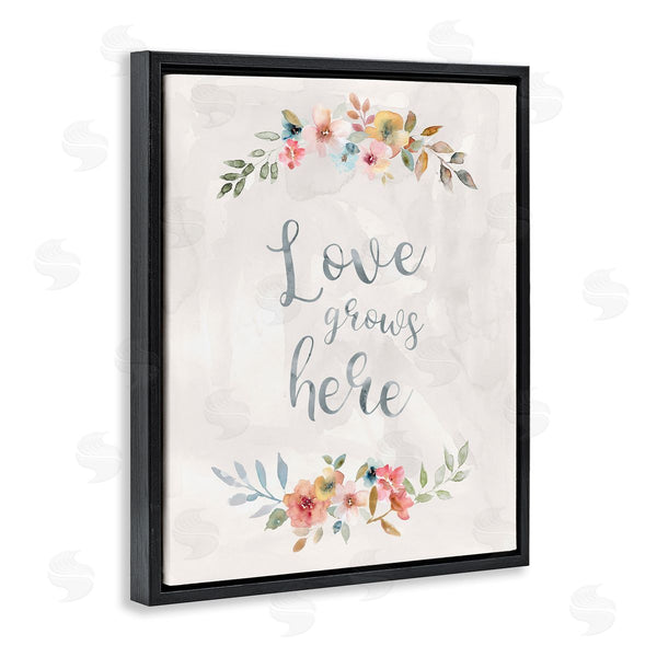 Stupell Industries Carol Robinson | Floral Love Grows Here Wall Art