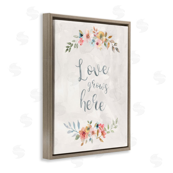 Stupell Industries Carol Robinson | Floral Love Grows Here Wall Art
