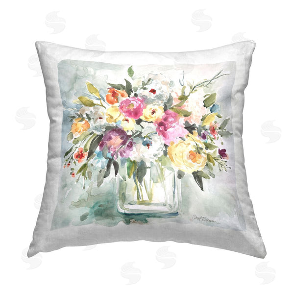 stupell industries Carol Robinson | Floral Mixed Arrangement Printed Throw Pillow