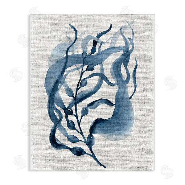 stupell industries Carol Robinson | Fluid Blue Herb Leaf