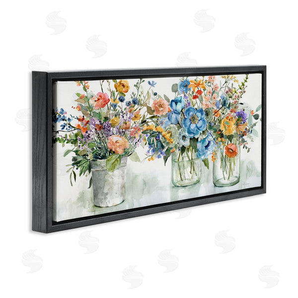 Stupell Industries Carol Robinson | French Cottage Flower Jars Wall Art
