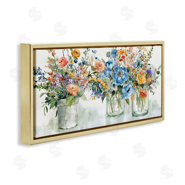 Stupell Industries Carol Robinson | French Cottage Flower Jars Wall Art