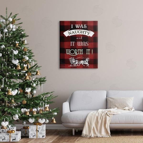 Stupell Industries Carol Robinson | Funny Plaid Christmas Wall Art