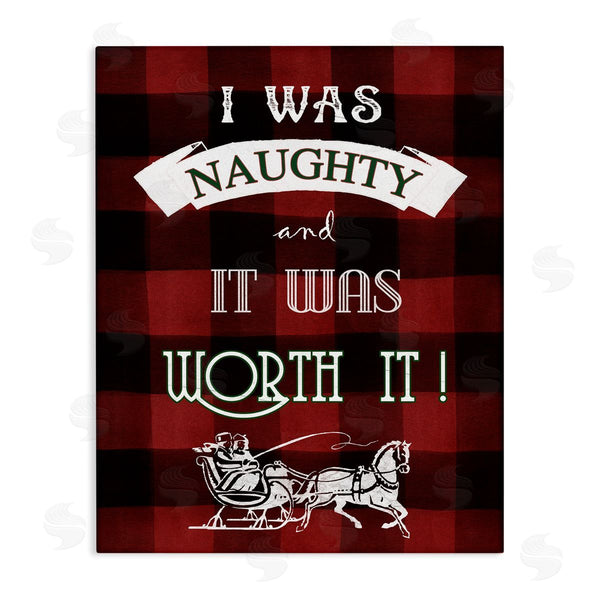 stupell industries Carol Robinson | Funny Plaid Christmas Wall Art