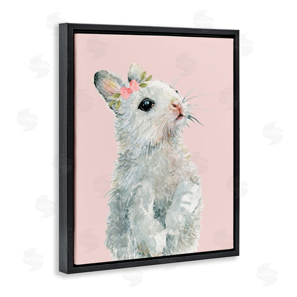 Stupell Industries Carol Robinson | Fuzzy Bunny On Pink Wall Art