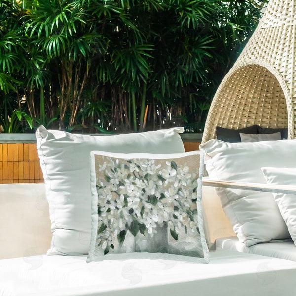 Stupell Industries Carol Robinson | Garden Neutrality Bouquet Printed Throw Pillow