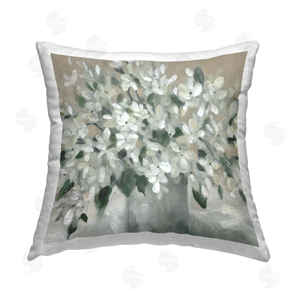 stupell industries Carol Robinson | Garden Neutrality Bouquet Printed Throw Pillow