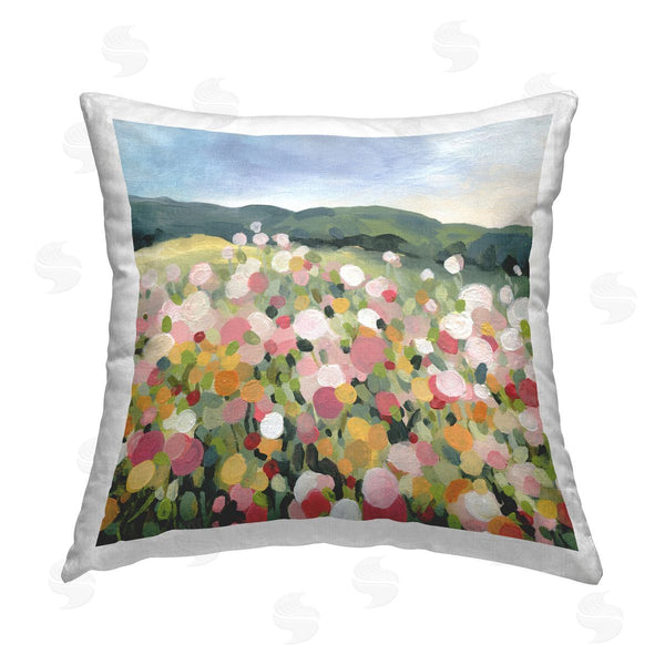 stupell industries Carol Robinson | Garden Party Meadow Printed Throw Pillow