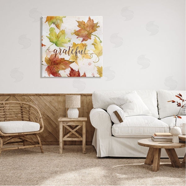 Stupell Industries Carol Robinson | Grateful Fall Maple Leaves Wall Art