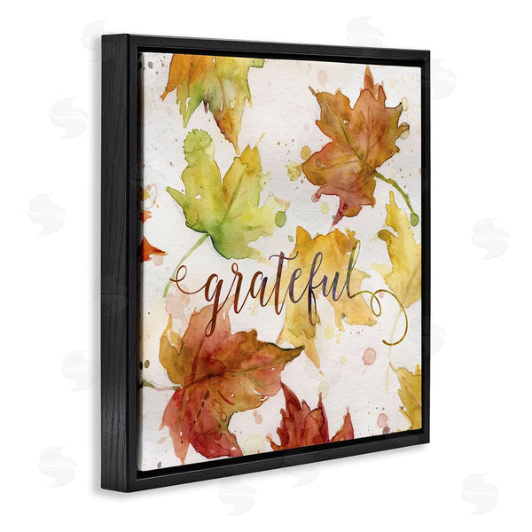 Stupell Industries Carol Robinson | Grateful Fall Maple Leaves Wall Art