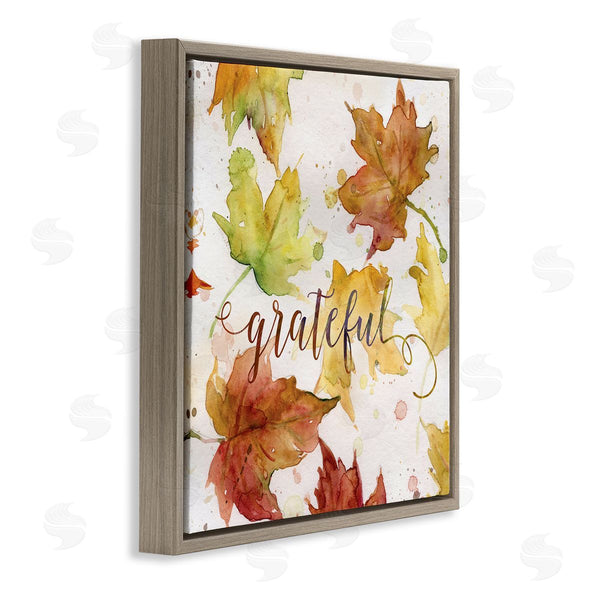 Stupell Industries Carol Robinson | Grateful Fall Maple Leaves Wall Art
