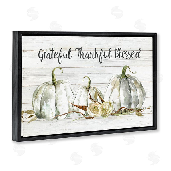 Stupell Industries Carol Robinson | Grateful Thankful Blessed Pumpkins