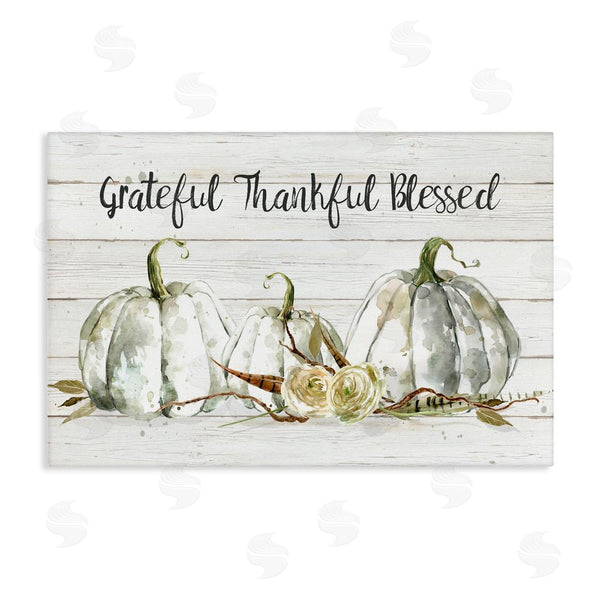 stupell industries Carol Robinson | Grateful Thankful Blessed Pumpkins