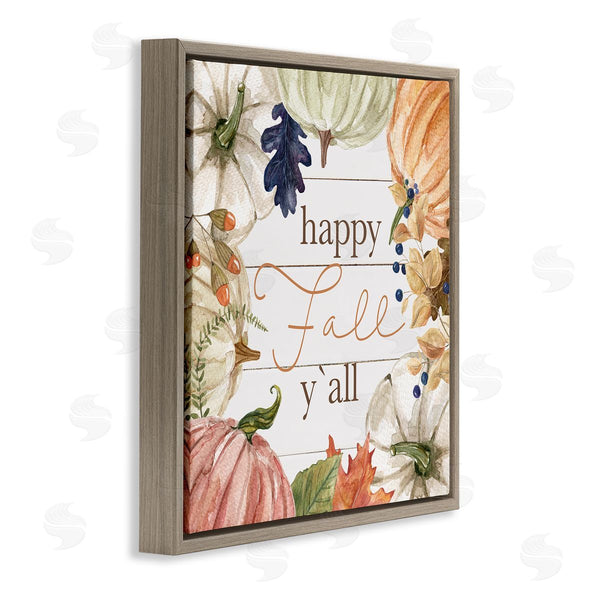 Stupell Industries Carol Robinson | Happy Fall Y'all Phrase Wall Art