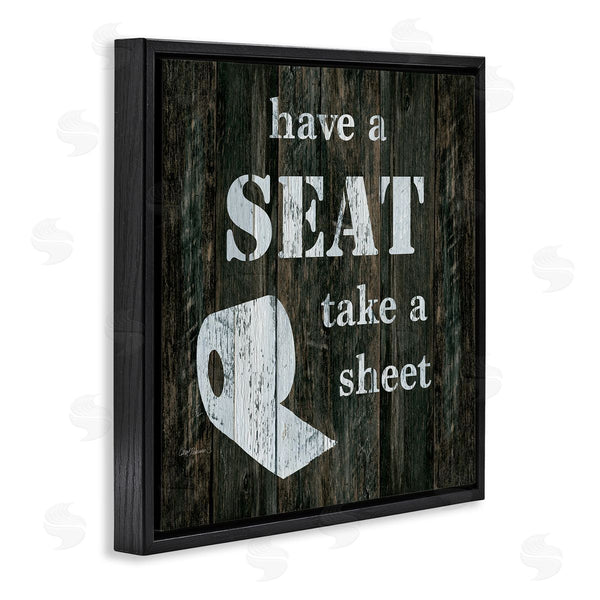 Stupell Industries Carol Robinson | Have A Seat Take A Sheet Rustic Bathroom Wall Art