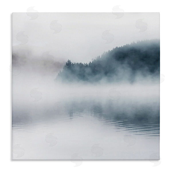 stupell industries Carol Robinson | Heavy Fog Lake Landscape Dense Mist Photography Wall Art