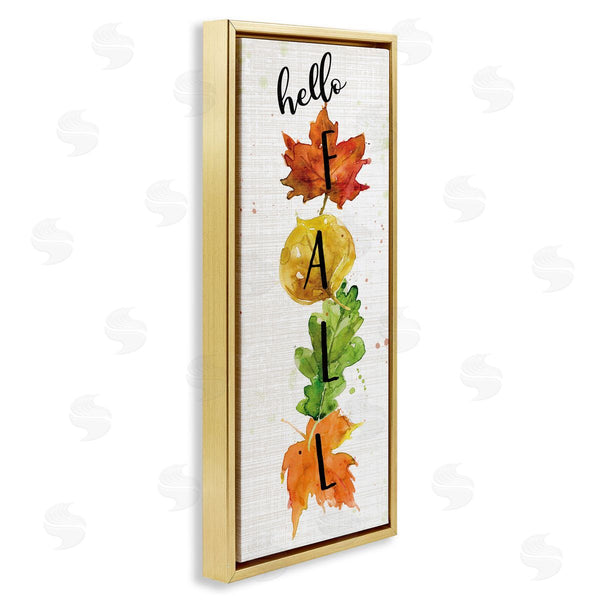 Stupell Industries Carol Robinson | Hello Fall Autumn Greeting Wall Art