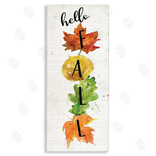 stupell industries Carol Robinson | Hello Fall Autumn Greeting Wall Art