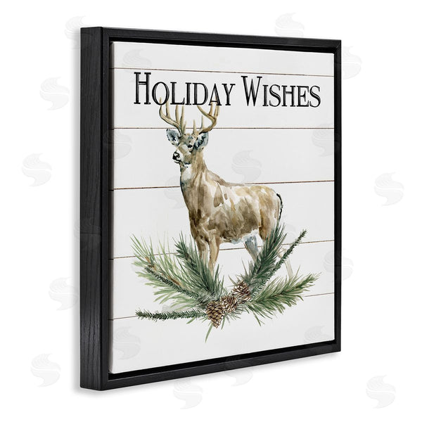 Stupell Industries Carol Robinson | Holiday Wishes Seasonal Deer Wall Art