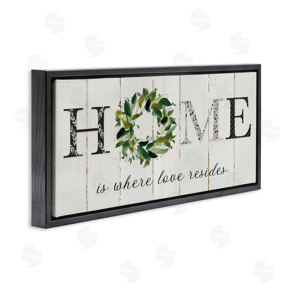 Stupell Industries Carol Robinson | Home Where Love Resides Phrase Charming Farmhouse Sign Wall Art