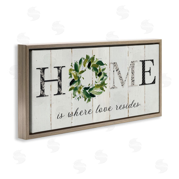 Stupell Industries Carol Robinson | Home Where Love Resides Phrase Charming Farmhouse Sign Wall Art