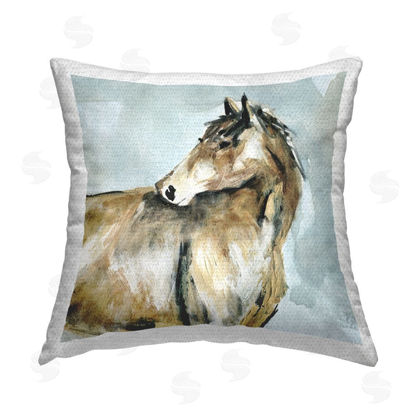 Stupell Industries Carol Robinson | Horse With Graceful Stature Printed Throw Pillow
