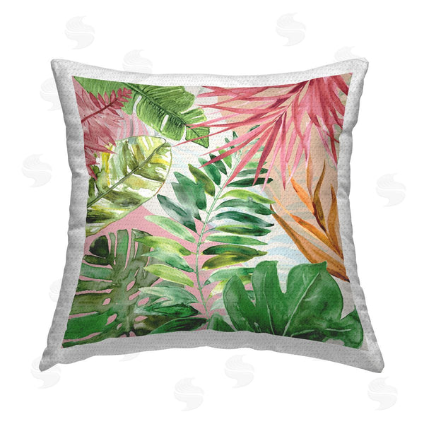 Stupell Industries Carol Robinson | Hot Tropics Fronds Printed Throw Pillow