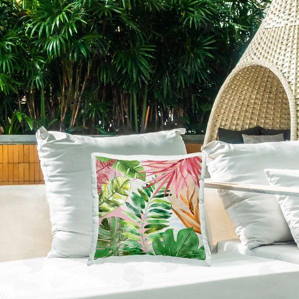 Stupell Industries Carol Robinson | Hot Tropics Fronds Printed Throw Pillow