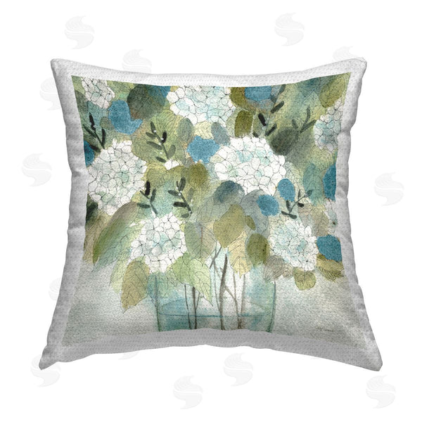 Stupell Industries Carol Robinson | Hydrangea Bloom Bouquet Printed Throw Pillow