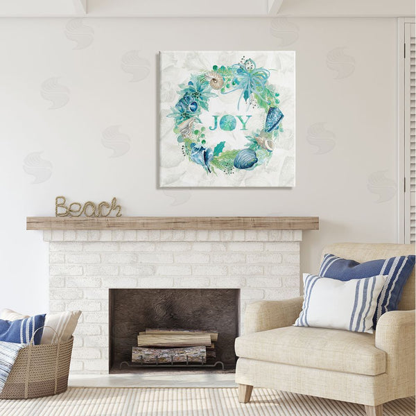 Stupell Industries Carol Robinson | Joy Coastal Shell Wreath Wall Art