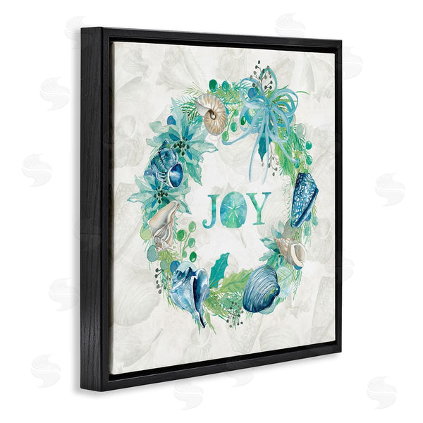 Stupell Industries Carol Robinson | Joy Coastal Shell Wreath Wall Art