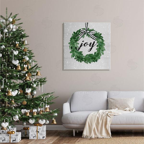 Stupell Industries Carol Robinson | Joy Wreath With Snow Wall Art