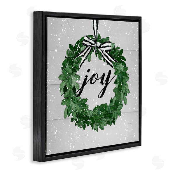 Stupell Industries Carol Robinson | Joy Wreath With Snow Wall Art