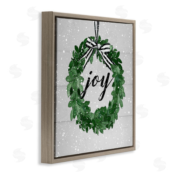 Stupell Industries Carol Robinson | Joy Wreath With Snow Wall Art