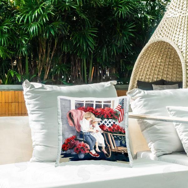 Stupell Industries Carol Robinson | Kids At July Parade Printed Throw Pillow