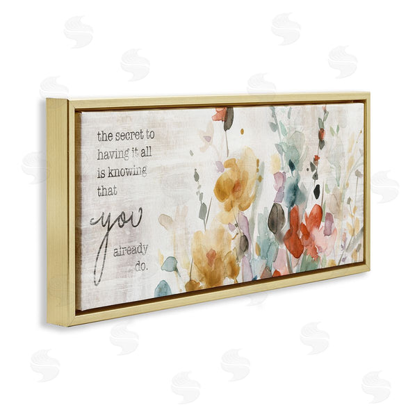 Stupell Industries Carol Robinson | Knowing You Have It Motivational Wall Art