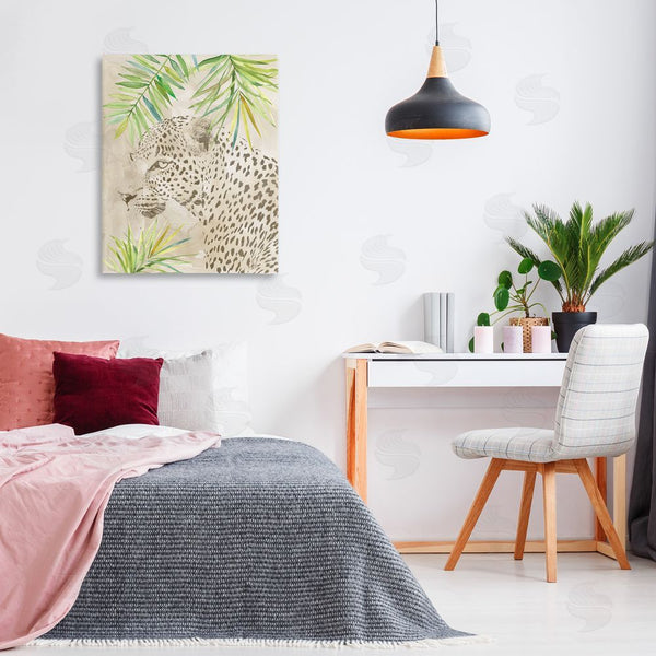 Stupell Industries Carol Robinson | Leopard Impression & Palms Wall Art