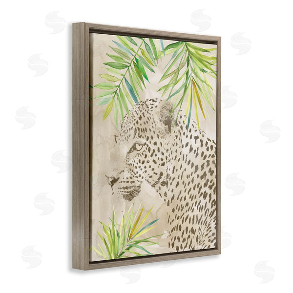 Stupell Industries Carol Robinson | Leopard Impression & Palms Wall Art