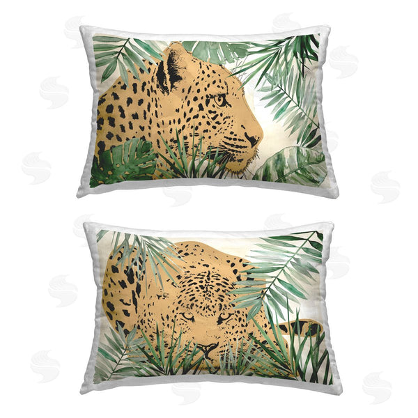 stupell industries Carol Robinson | Leopards Among Palm Leaves