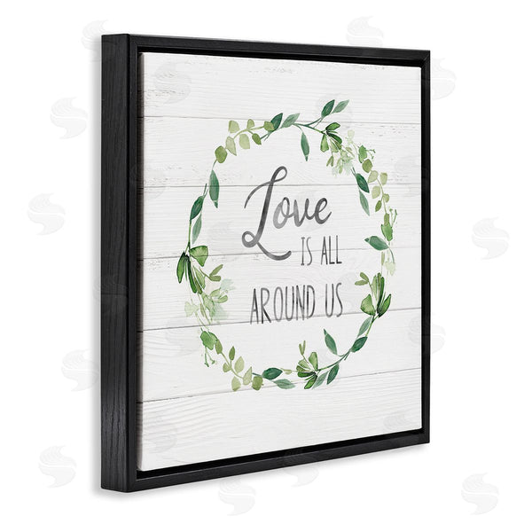 Stupell Industries Carol Robinson | Love All Around Us Plank Patterned Typography Wall Art
